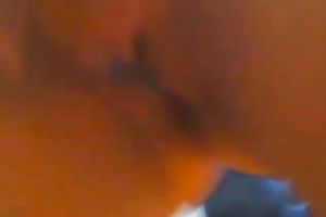 Wondrous large bottomed raven haired beauty masturbates in weird way