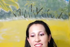 Kinky slutwife in red lacy underware was posing so naturally on webcam for my buddy