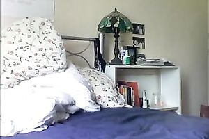 Cute and charming natural dark head with cute wobblers was teasing her soaked muff