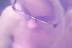 Nerdy barely legal girlfriend strokes and sucks my large jock