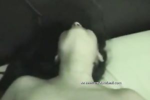 Raven-haired legal age teenager allows her paramour to finger her vagina and gazoo