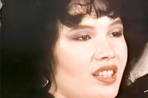 Lucky chap licks and bonks gorgeous white dark brown on the table