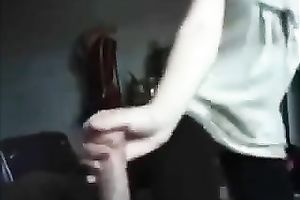 Wondrous red haired breasty sweetheart gave a great oral-job to my ally