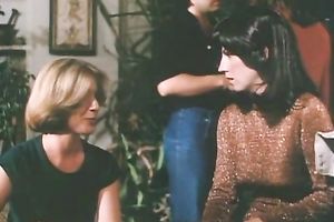 Two breasty sweethearts came to please one pulsating bonker