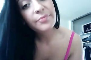 Wonderful str8 haired dark head with charming mambos worked on livecam