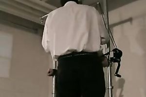 Tormenting my uncomplaining girlfriend in perverted BDSM episode we made at home