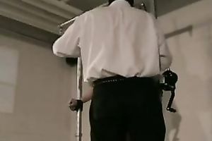 Tormenting my uncomplaining girlfriend in perverted BDSM episode we made at home