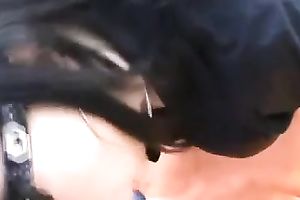 Thirsty for weenie hottie sucked my knob deepthroat outdoor
