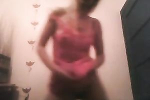 Homemade striptease with me flashing my milk shakes and love tunnel