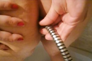 Whorish horny white wife of my buddy let him tape her whilst being vagina pumped