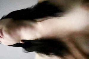 Slender dark haired Asian girlfriend enjoys coarse missionary sex