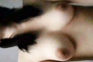 Slender dark haired Asian girlfriend enjoys coarse missionary sex