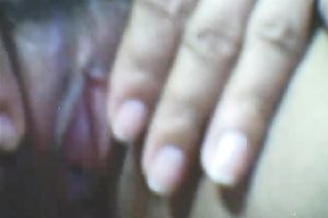 Filthy non-professional skanky cockroach on cam shows her small vagina