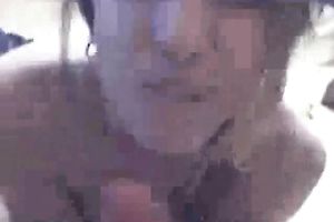 Light haired gorgeous and skinny white wife was blowing my friend's lollicock