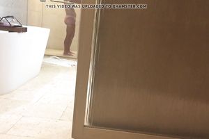 Hidden cam of my wife in the shower on vacation