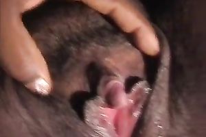 Big love button was flashed in super steamy closeup vid shot by my friend's BBC slut