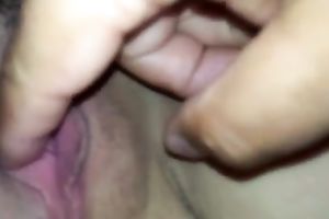 Wonderful close up movie scene with me rubbing my sweetheart's love button