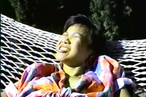 Sweet asian classic strumpet feeds on a large white pecker