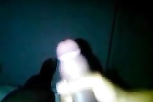 My pleasing swarthy girlfriend helping me release spunk flow deposit