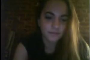 Lusty all exposed hawt webcam brunette hair was tenderly teasing her slit