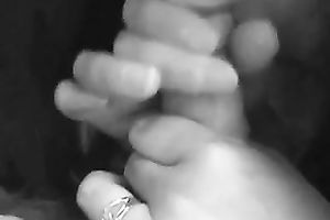 Brunette with quite nice natural large pointer sisters jerks and sucks my dick