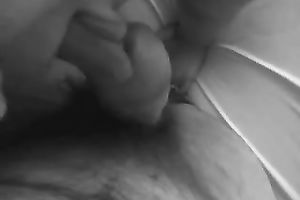 Brunette with quite nice natural large pointer sisters jerks and sucks my dick