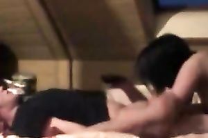Torrid dark brown slutty wife sucked my buddy dry right in the attic room