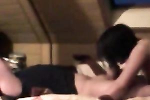 Torrid dark brown slutty wife sucked my buddy dry right in the attic room