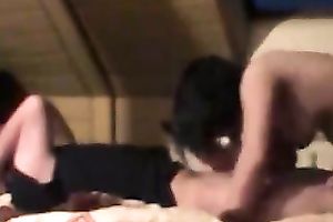 Torrid dark brown slutty wife sucked my buddy dry right in the attic room