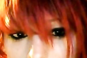 Red haired webcam whore flashed my ally her diminutive pale ugly mangos on cam