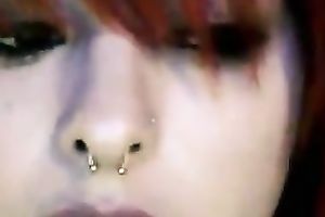 Red haired webcam whore flashed my ally her diminutive pale ugly mangos on cam