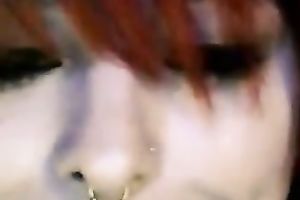 Red haired webcam whore flashed my ally her diminutive pale ugly mangos on cam