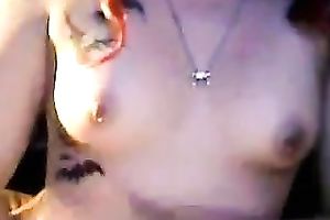 Red haired webcam whore flashed my ally her diminutive pale ugly mangos on cam