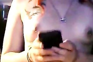 Red haired webcam whore flashed my ally her diminutive pale ugly mangos on cam