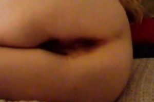 Horny older wife's hairy cookie and backdoor filmed on web camera