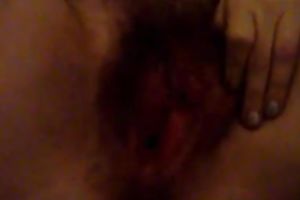 Horny older wife's hairy cookie and backdoor filmed on web camera