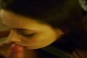 Hot brunette hair pecker craving girlfriend gives excellent head