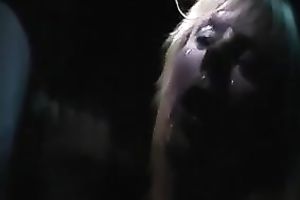 Blond haired torrid bitchie nympho gave oral-service and titfuck