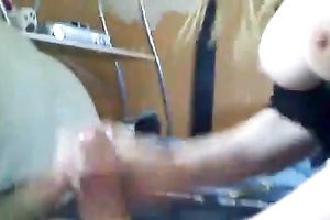 Cute light haired coed chick sucks my chubby penis and swallows