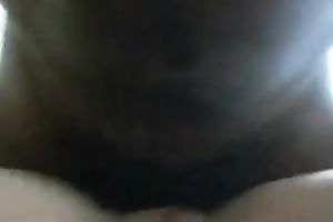 Cute and pleasant cherry white bitch with black hair sucks alluring large dark dick