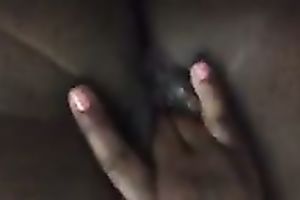 Great closeup view of my own concupiscent wife's hungry dark slit
