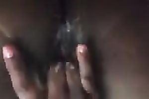 Great closeup view of my own concupiscent wife's hungry dark slit