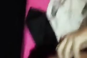 Blindfolded perverted girlie of my buddy sucks dong to be fed with cum