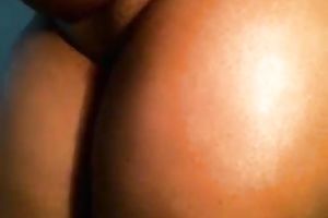 Lewd dilettante Latina nympho stripped me her oiled large bubble arse