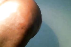 Lewd dilettante Latina nympho stripped me her oiled large bubble arse