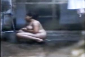 My hot and busty auntie taking shower outside on livecam