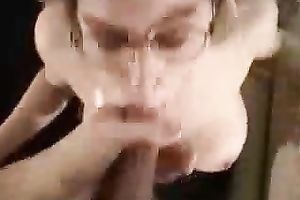 Sexciting role play ended up with messy facial for my white bitch