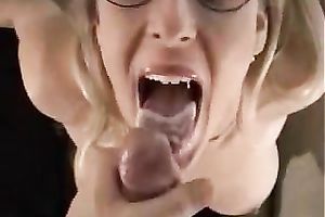 Sexciting role play ended up with messy facial for my white bitch