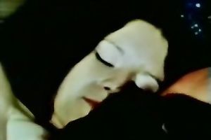 Retro brunette hair hawt bitch receives her curly vagina grabbed