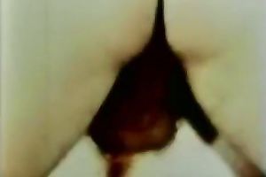 Retro brunette hair hawt bitch receives her curly vagina grabbed